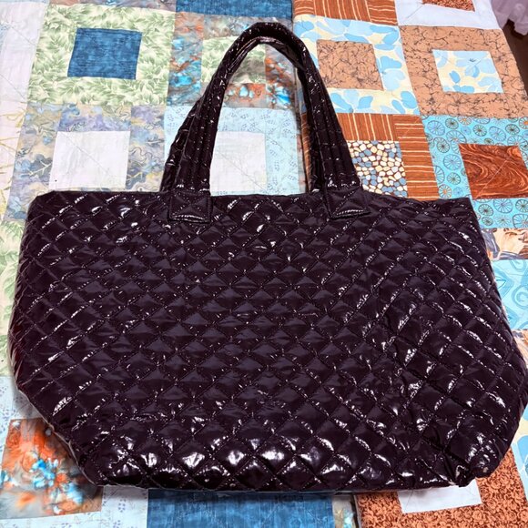 MZ Wallace Large Metro Tote, Black Lacquer - Picture 7 of 10